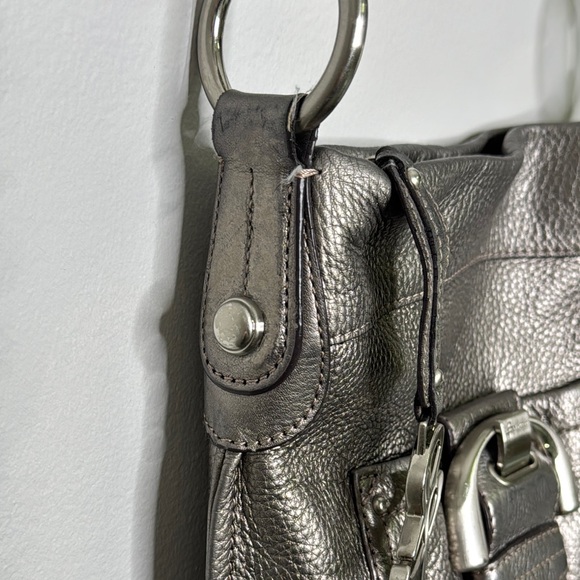 B. Makowsky Silver Crossbody Bag with Adjustable Strap - Picture 9 of 16